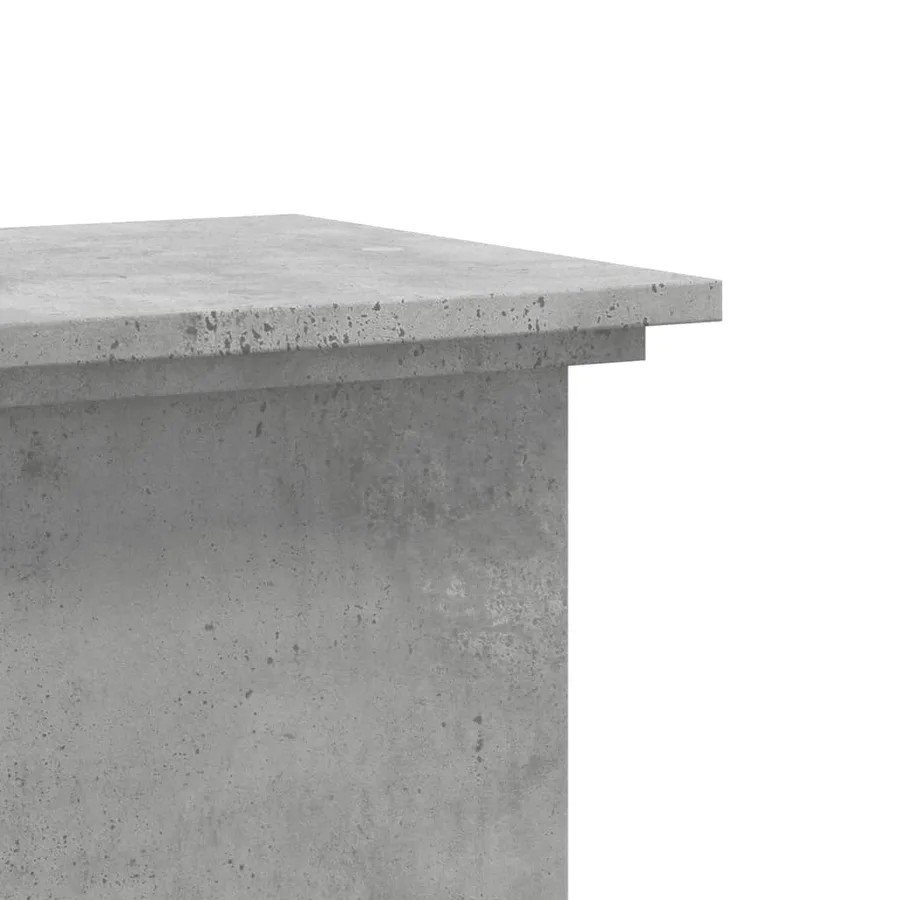 Support pour plantes gris béton 33x33x80 cm bois d'ingénierie - 6