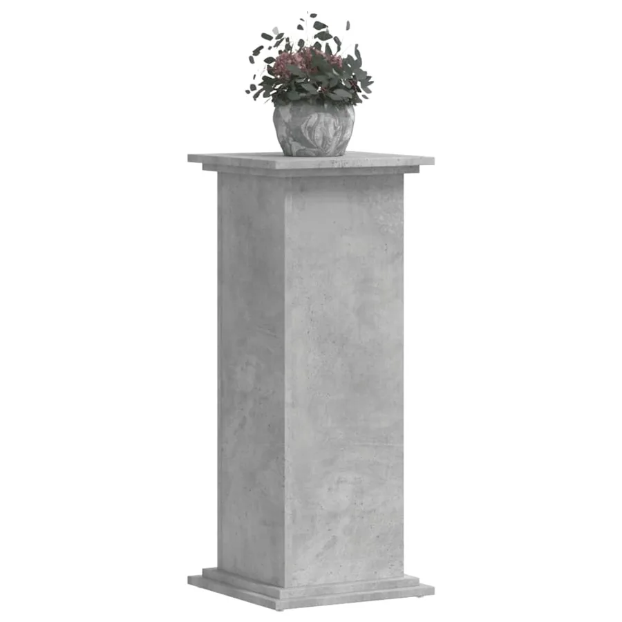 Support pour plantes gris béton 33x33x80 cm bois d'ingénierie - 7