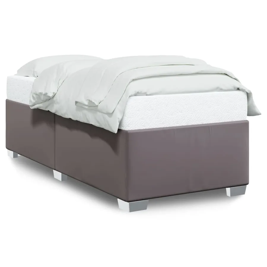 Cadre de lit sans matelas gris 80x200 cm similicuir - 2