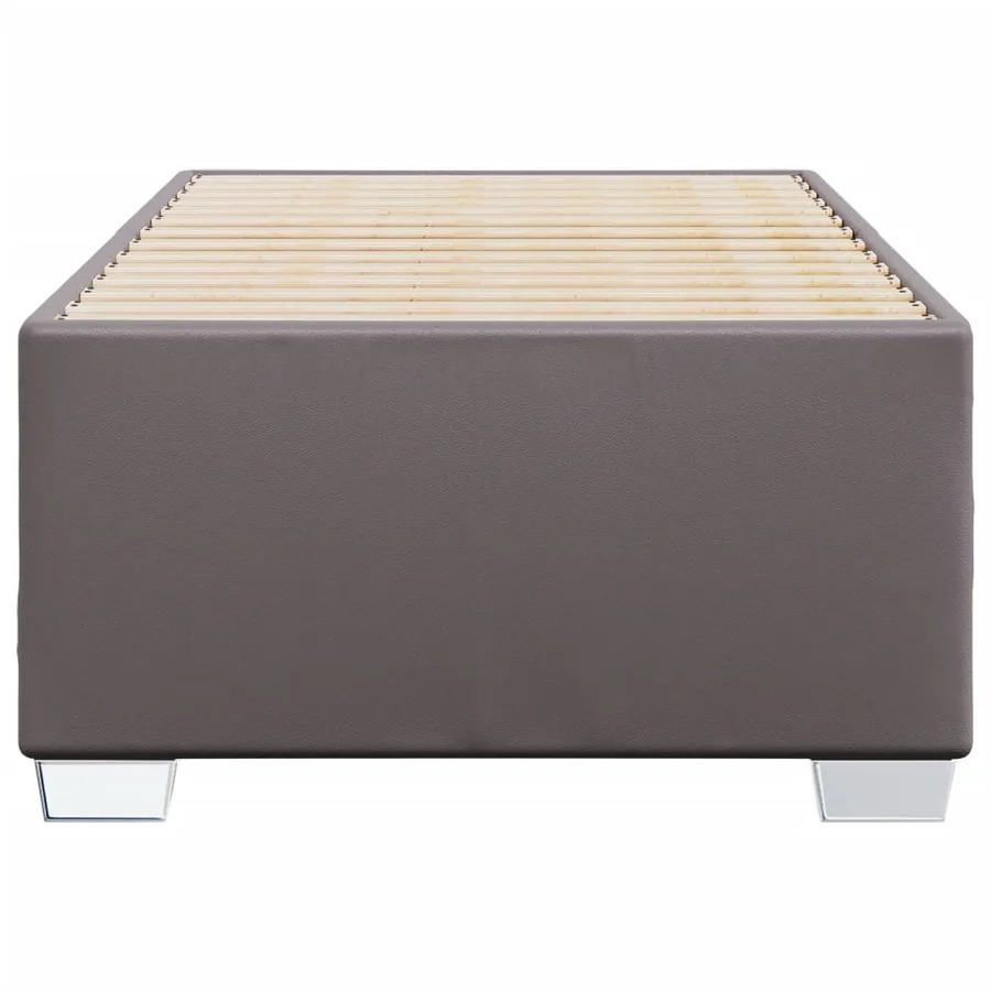 Cadre de lit sans matelas gris 80x200 cm similicuir - 4