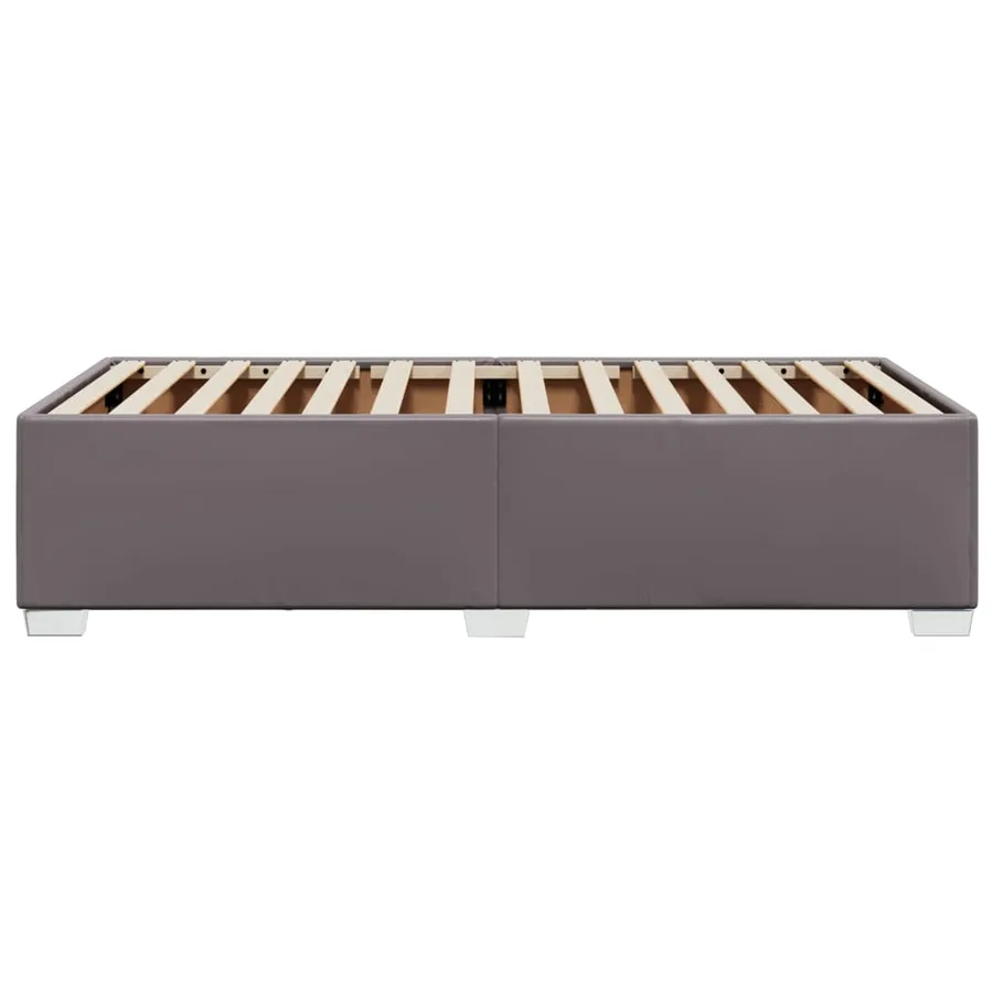 Cadre de lit sans matelas gris 80x200 cm similicuir - 5