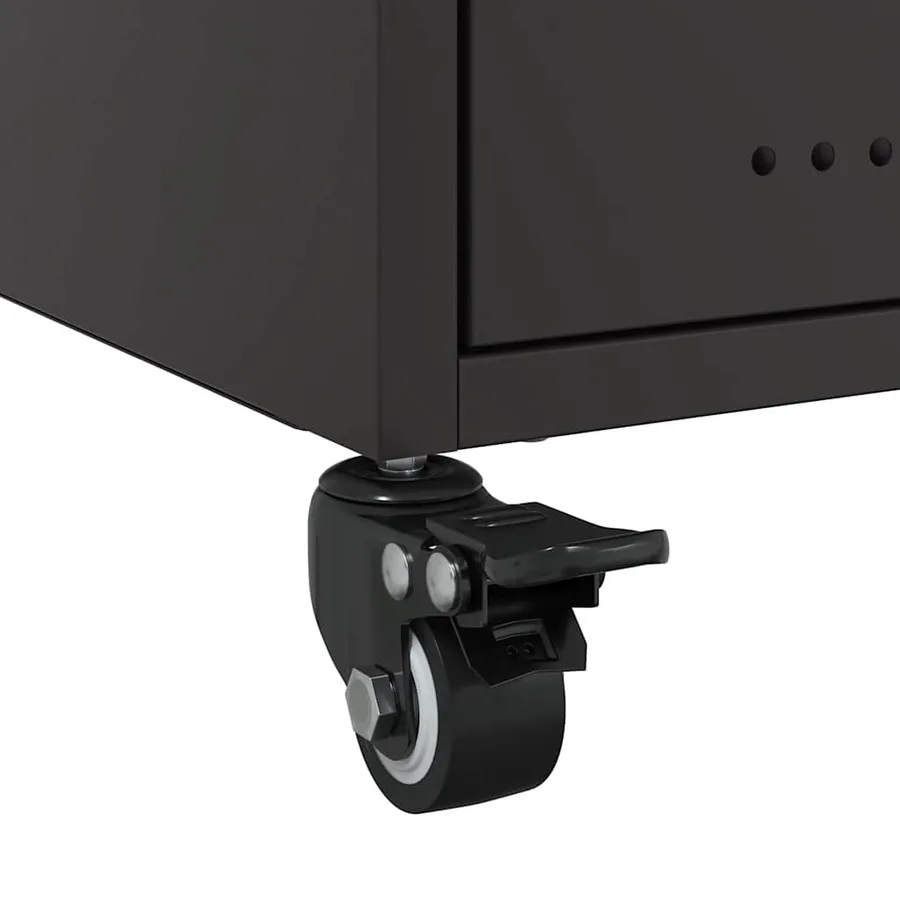 Tables de chevet 2 pcs noir 36x39x43,5 cm acier - 11