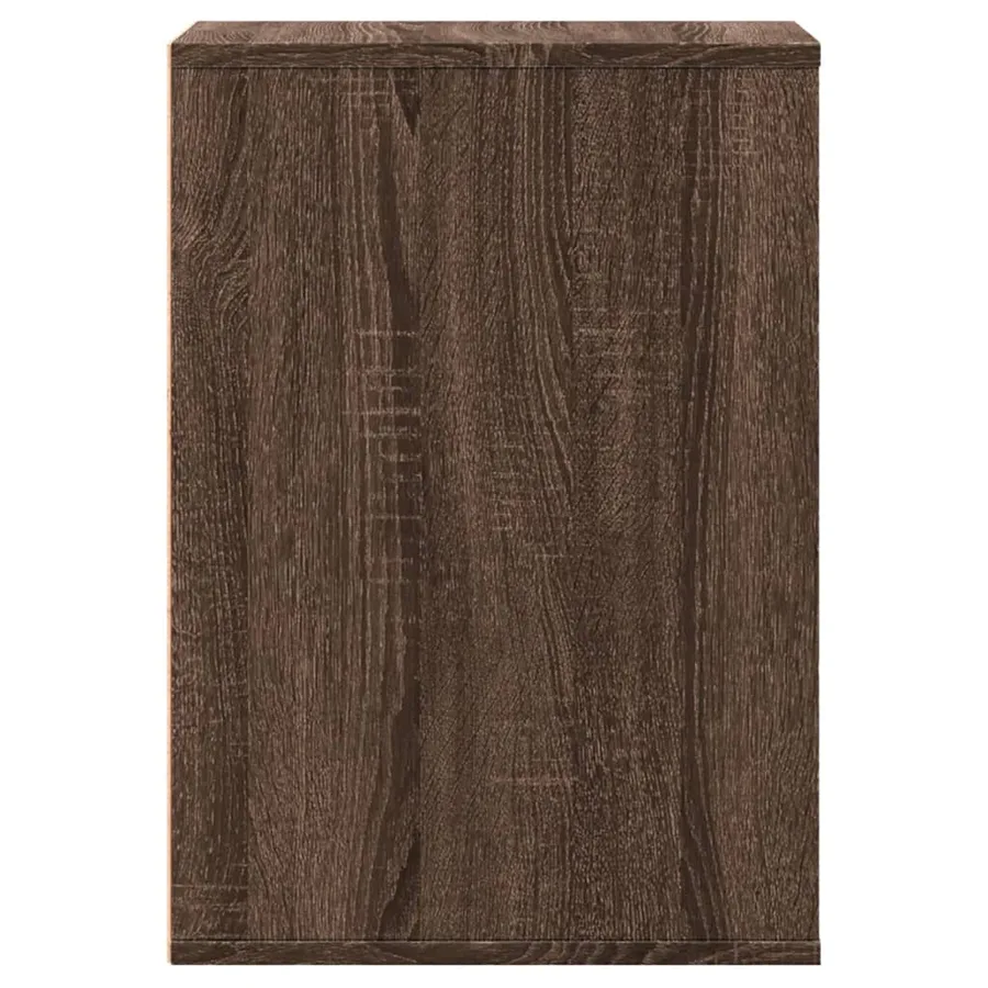 Commode d'angle chêne marron 40x41x58 cm bois d'ingénierie - 7