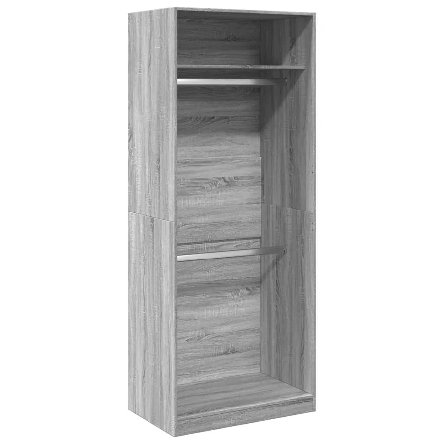 Garde-robe sonoma gris 80x50x200 cm bois d'ingénierie - 2