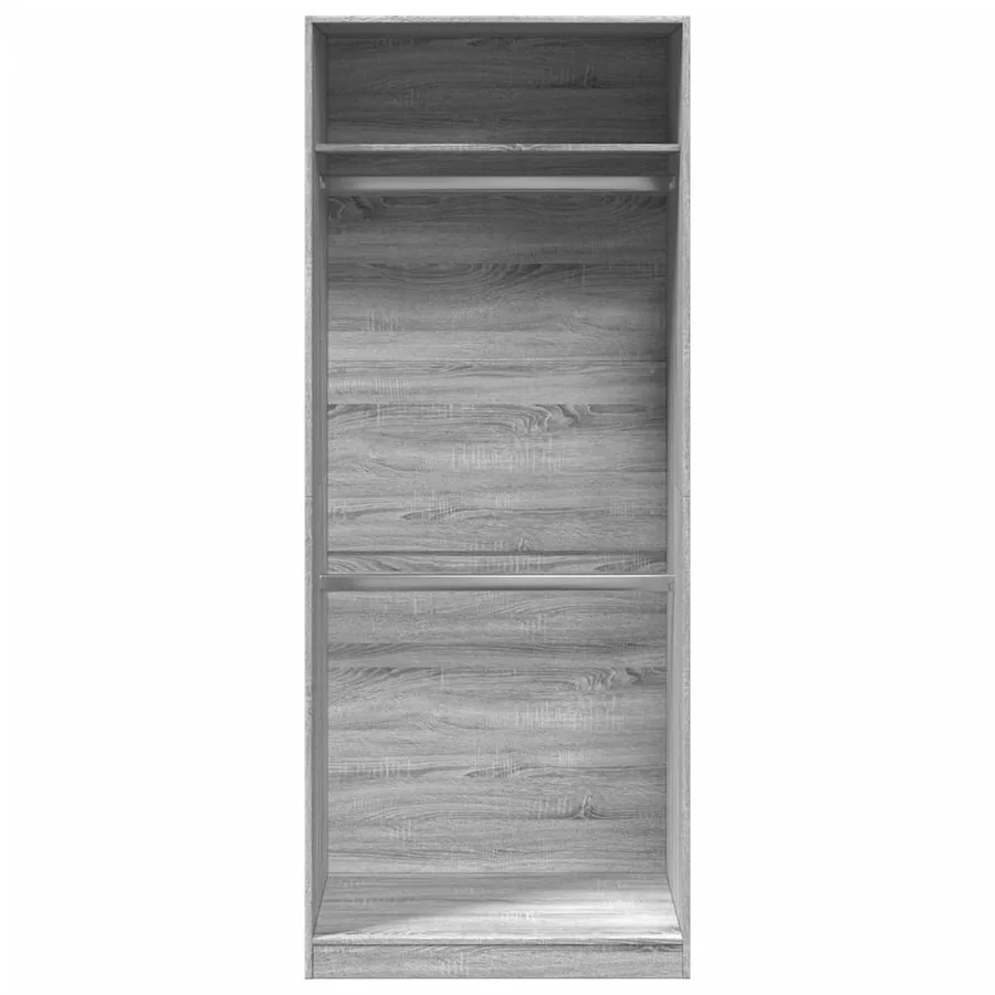 Garde-robe sonoma gris 80x50x200 cm bois d'ingénierie - 4