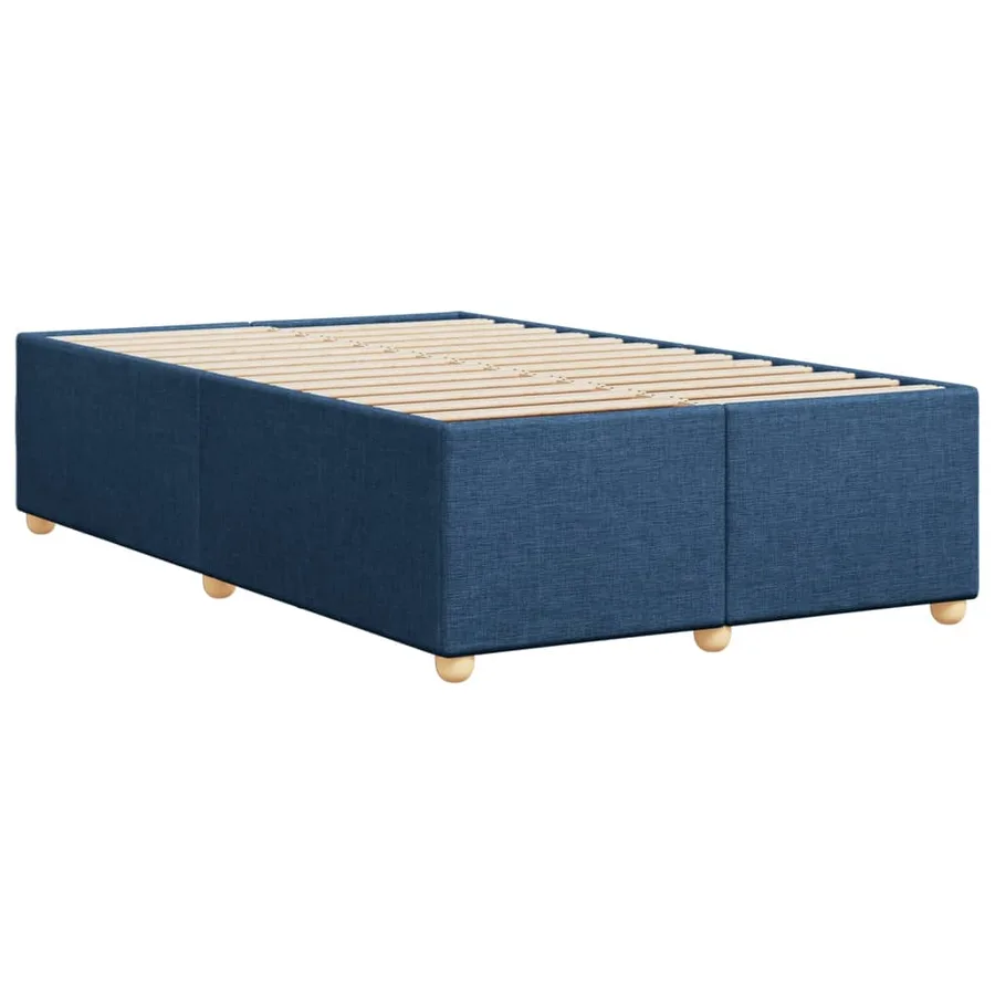 Cadre de lit sans matelas bleu 120x200 cm tissu - 6