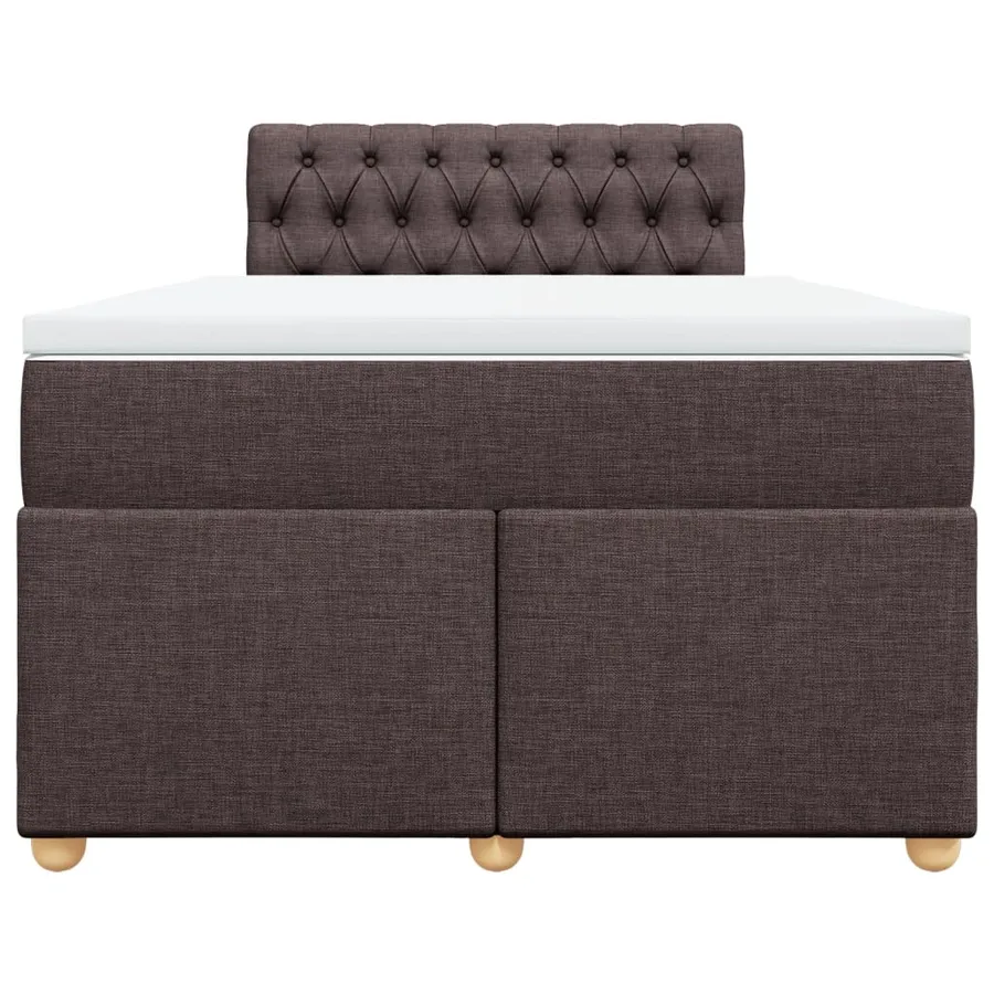 Sommier à lattes de lit avec matelas Marron foncé 120x200 cm - 6