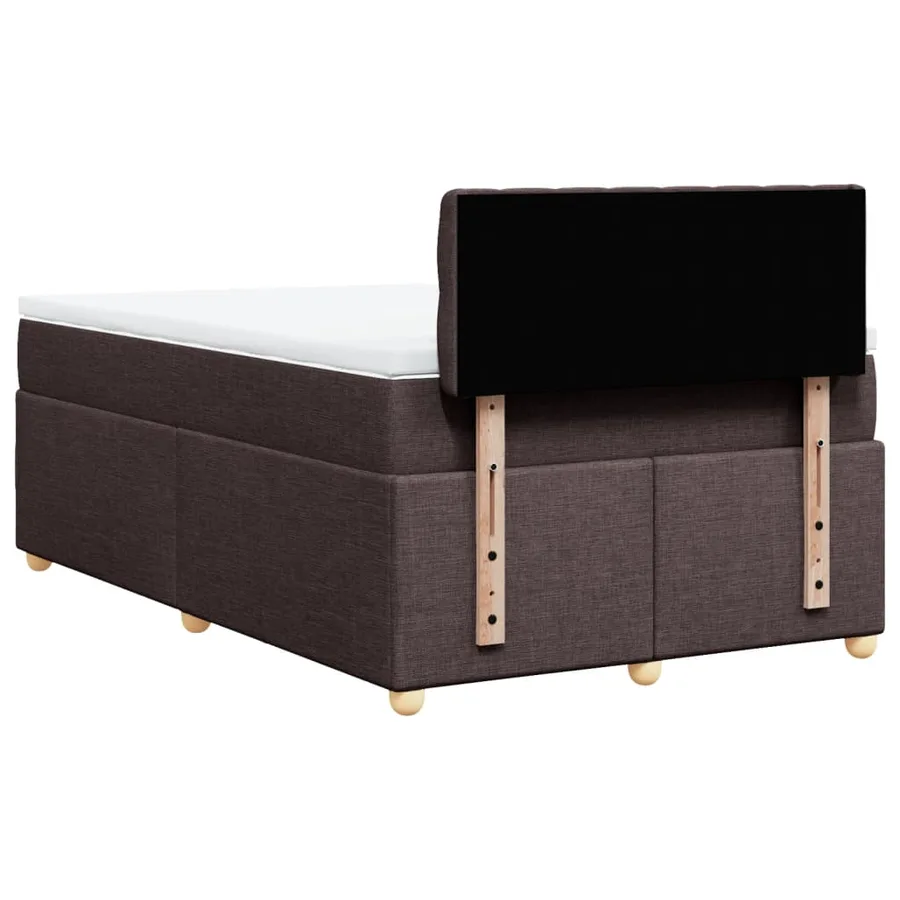 Sommier à lattes de lit avec matelas Marron foncé 120x200 cm - 8