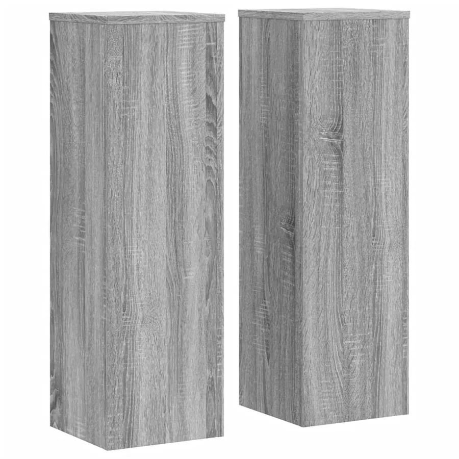 Supports pour plantes 2 pcs sonoma gris bois d'ingénierie - 2