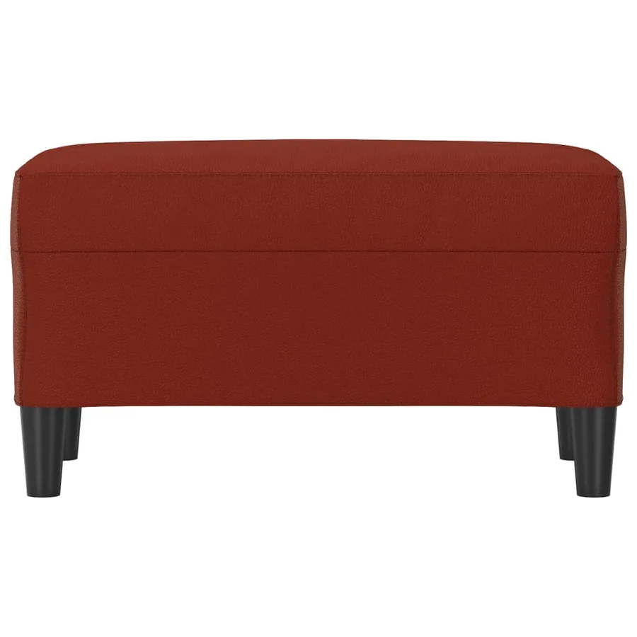 Banc Rouge bordeaux 70x35x41 cm Similicuir - 3