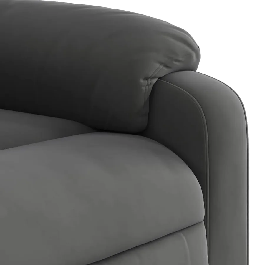 Fauteuil inclinable électrique gris foncé tissu microfibre - 13