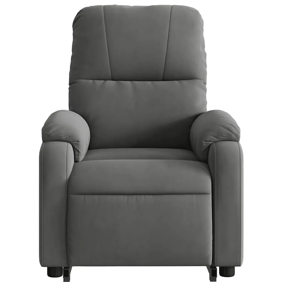 Fauteuil inclinable électrique gris foncé tissu microfibre - 9