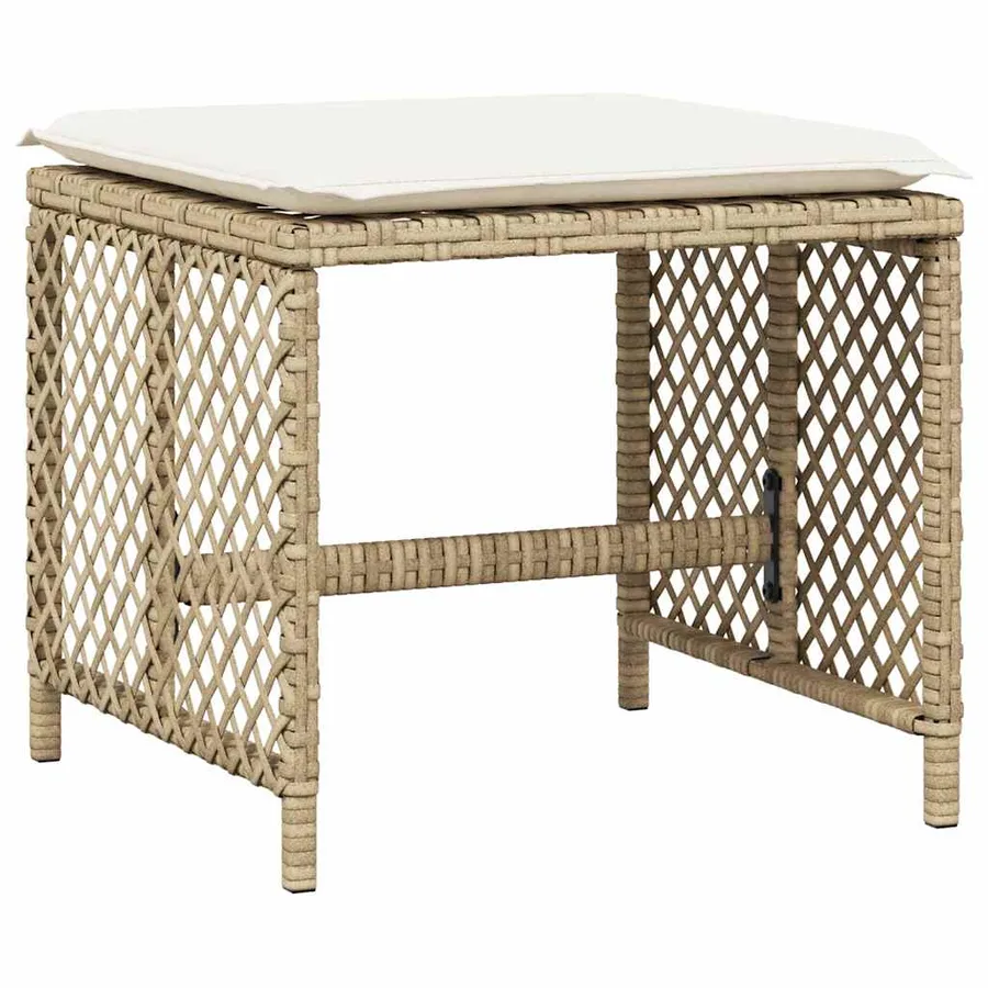 Ensemble à manger de jardin et coussins 17 pcs beige - 5