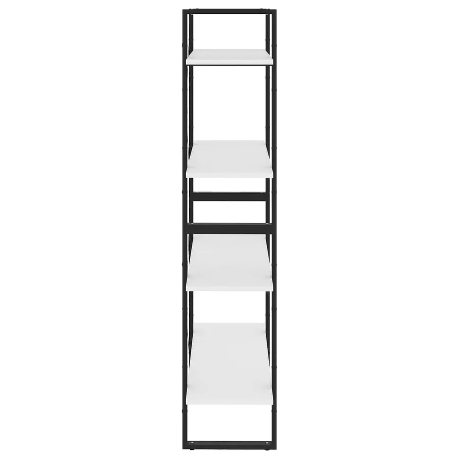 Bibliothèque à 4 niveaux Blanc 80x30x140 cm bois d'ingénierie - 6
