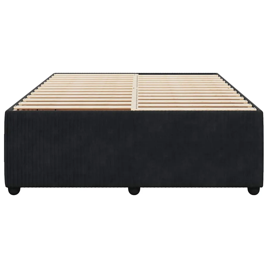 Cadre de lit sans matelas noir 140x200 cm velours - 4