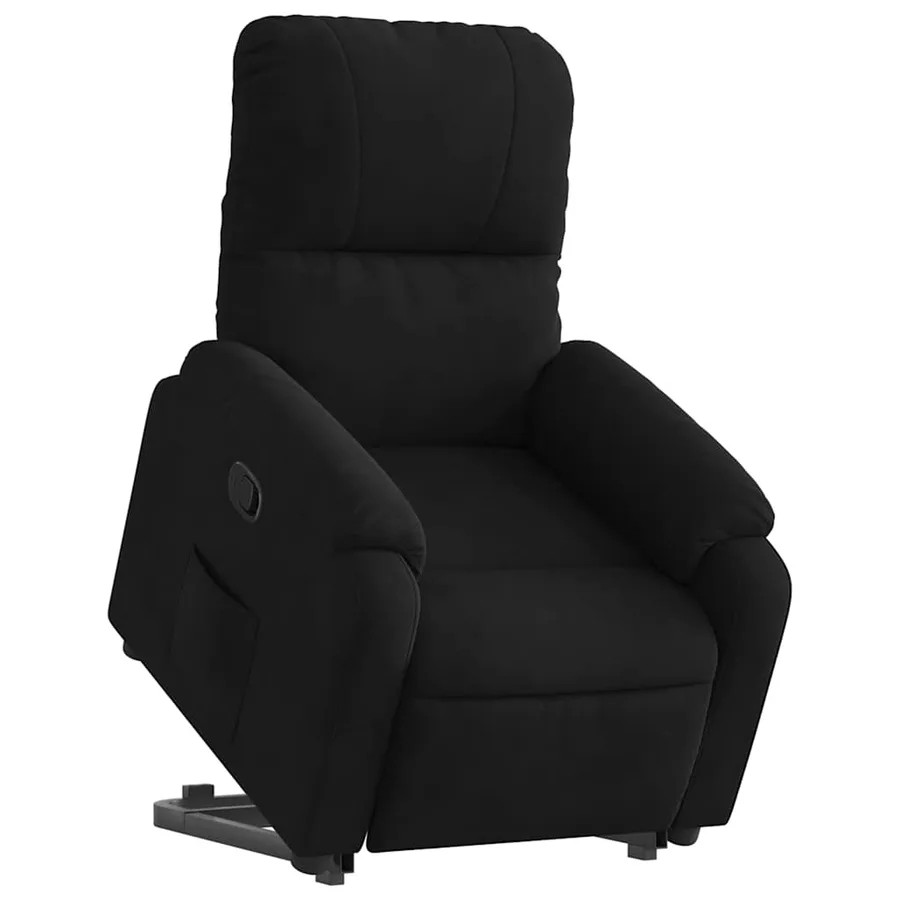 Fauteuil inclinable noir tissu microfibre - 3