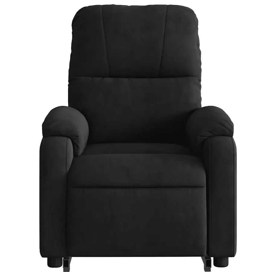 Fauteuil inclinable noir tissu microfibre - 8