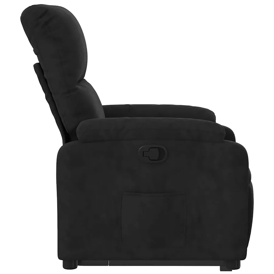 Fauteuil inclinable noir tissu microfibre - 9