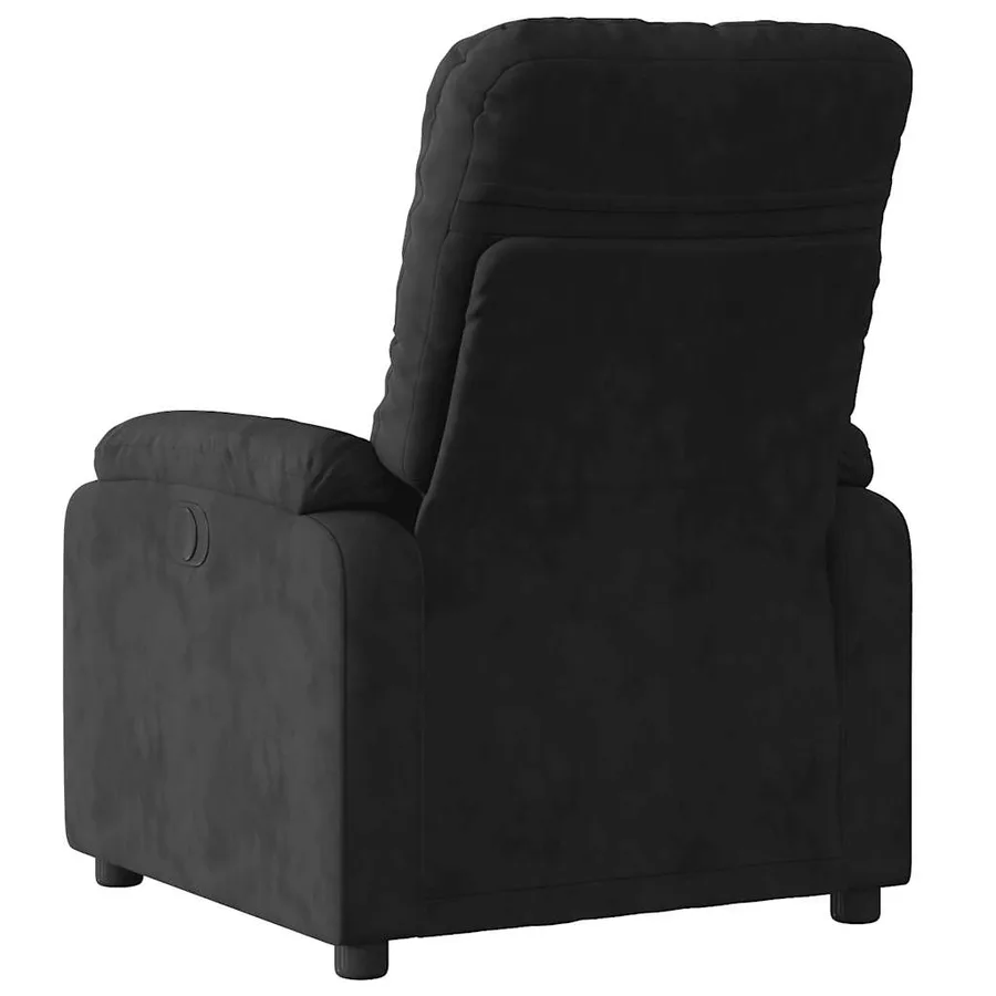Fauteuil inclinable électrique noir tissu microfibre - 10