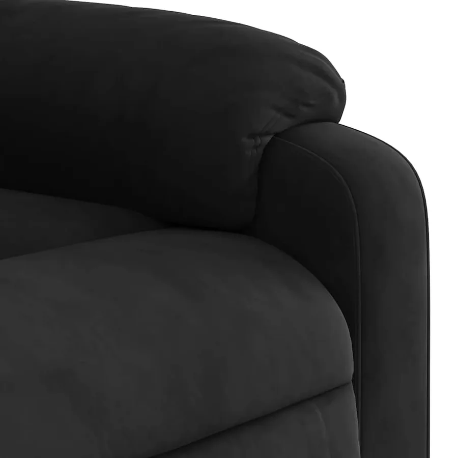 Fauteuil inclinable électrique noir tissu microfibre - 12