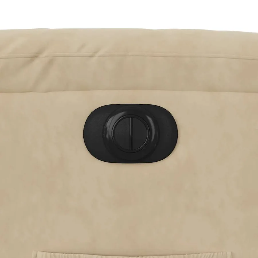 Fauteuil inclinable électrique crème tissu microfibre - 14