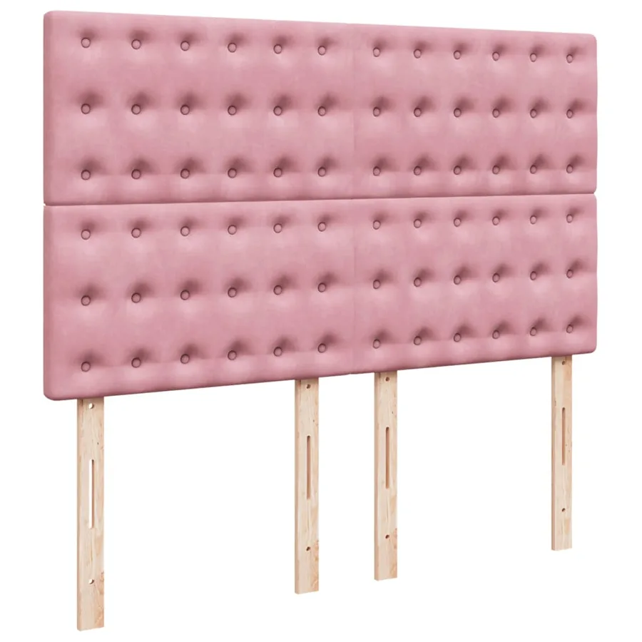 Sommier à lattes de lit avec matelas Rose 160x200 cm Velours - 8