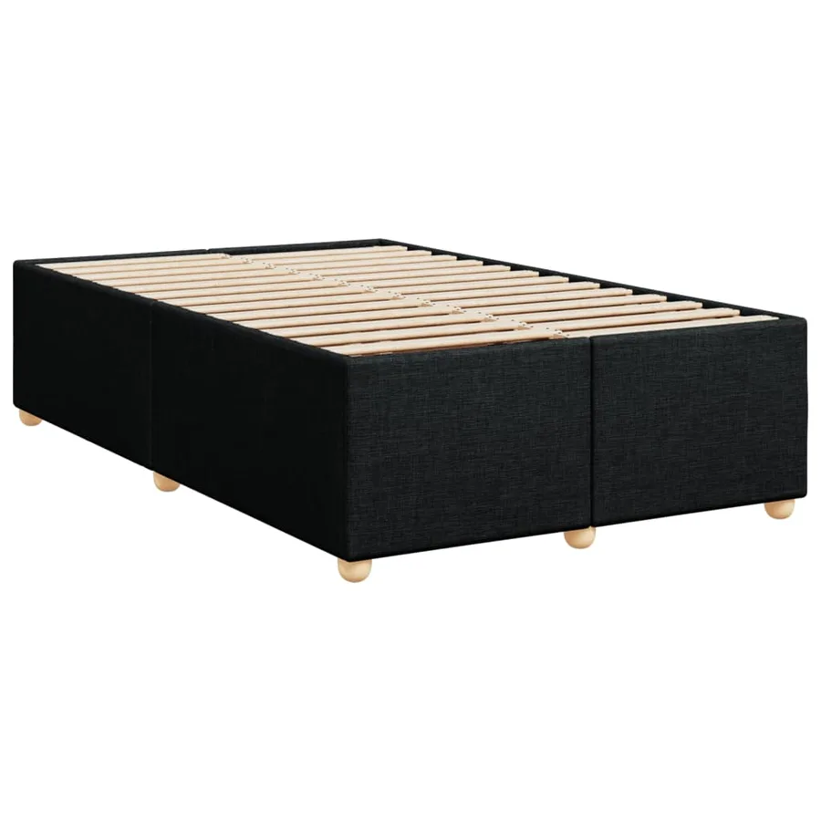 Sommier à lattes de lit avec matelas Noir 120x200 cm Tissu - 7