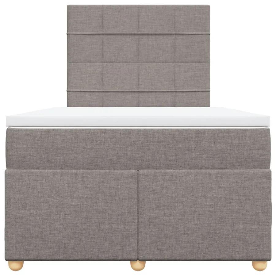 Sommier à lattes de lit avec matelas Taupe 120x200 cm Tissu - 6