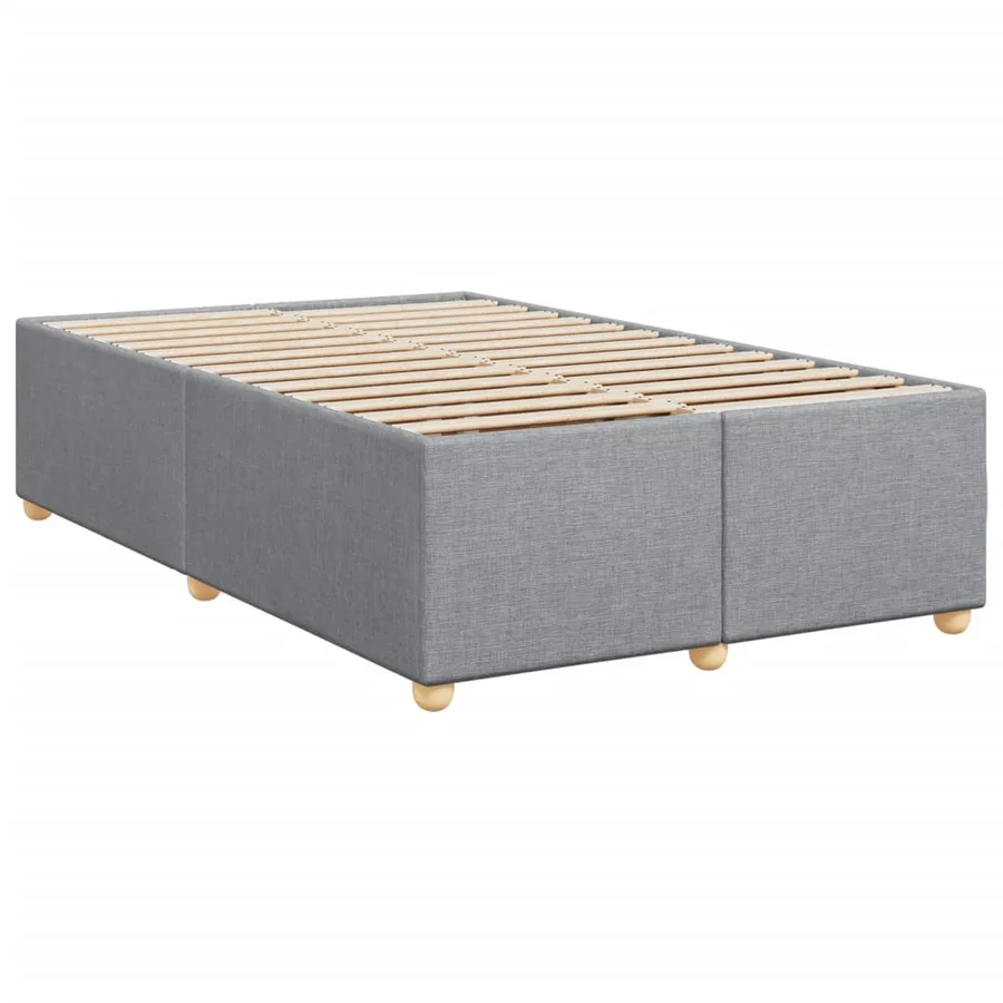Sommier à lattes de lit avec matelas Gris clair 120x200cm Tissu - 10