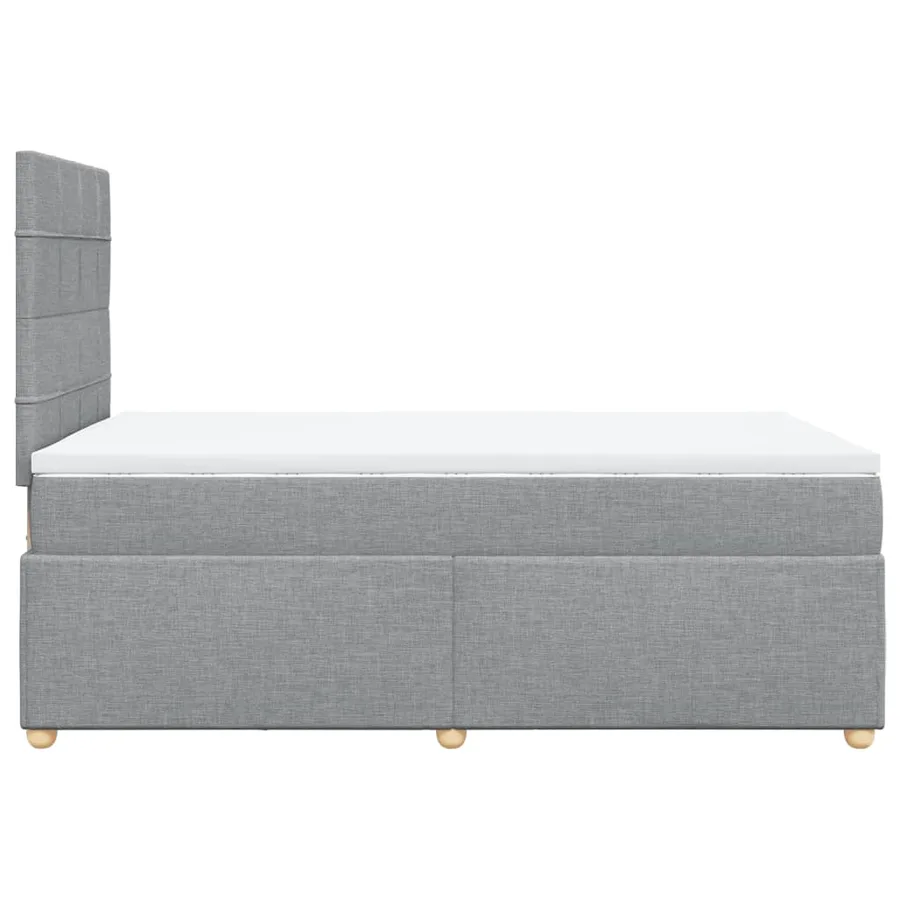 Sommier à lattes de lit avec matelas Gris clair 120x200cm Tissu - 7