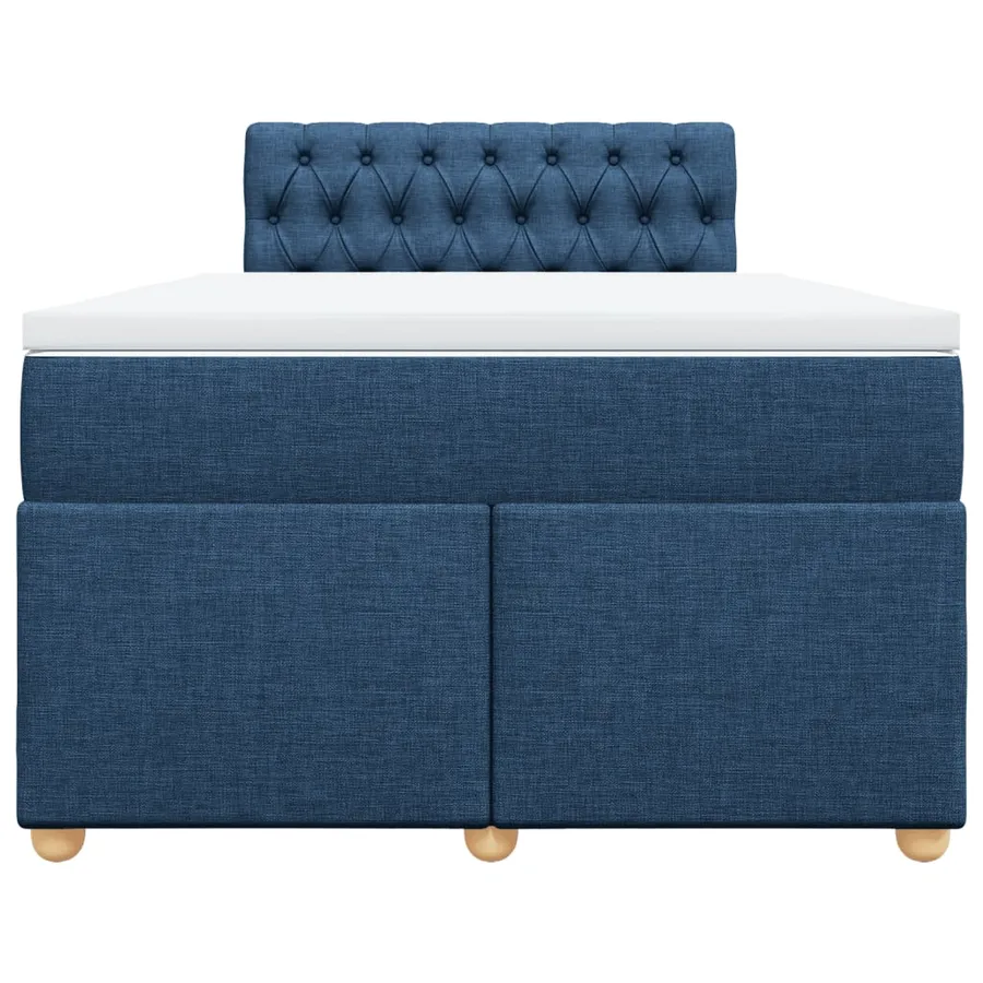 Sommier à lattes de lit avec matelas Bleu 120x200 cm Tissu - 6