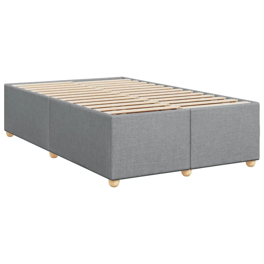Sommier à lattes de lit avec matelas Gris clair 120x200cm Tissu - 7