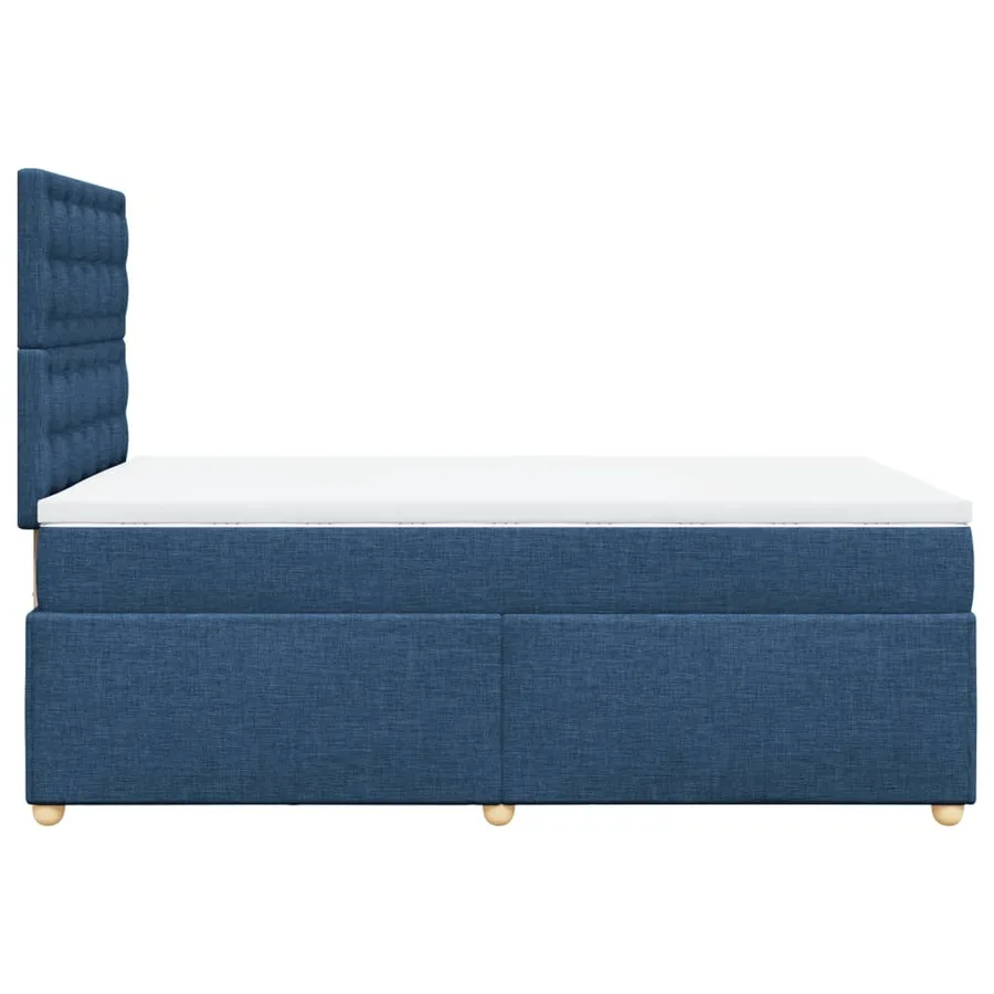 Sommier à lattes de lit avec matelas Bleu 120x200 cm Tissu - 5