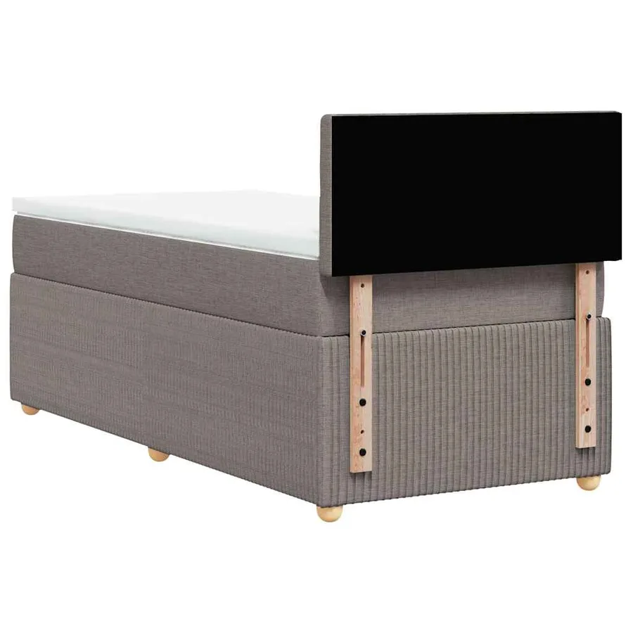 Sommier à lattes de lit avec matelas Taupe 90x190 cm Tissu - 6
