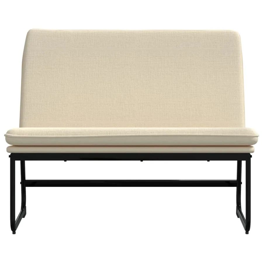 Banc Crème 100x75x76 cm Tissu - 3
