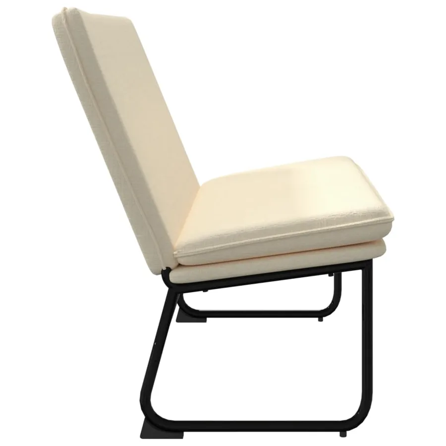 Banc Crème 100x75x76 cm Tissu - 4