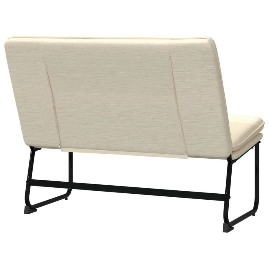 Banc Crème 100x75x76 cm Tissu - 5