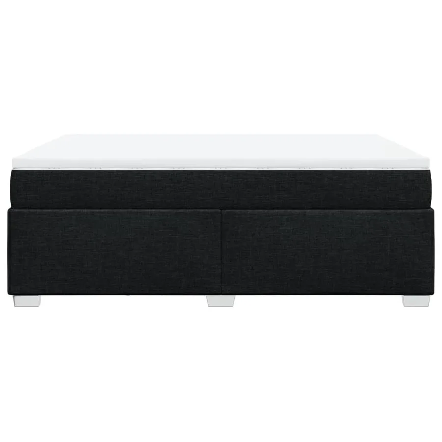 Sommier à lattes de lit avec matelas Noir 140x190 cm Tissu - 8