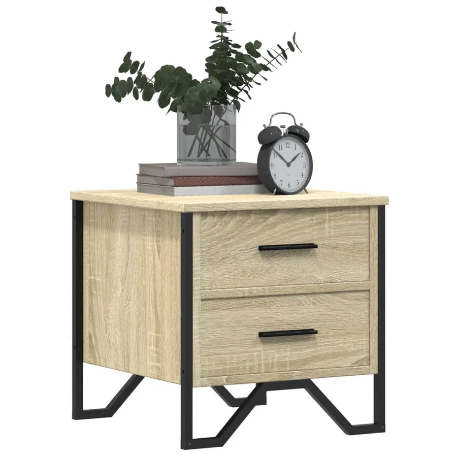 Tables de chevet 2 pcs chêne sonoma 40x41x40 cm bois ingénierie - 4