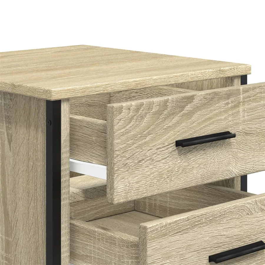 Tables de chevet 2 pcs chêne sonoma 40x41x40 cm bois ingénierie - 9