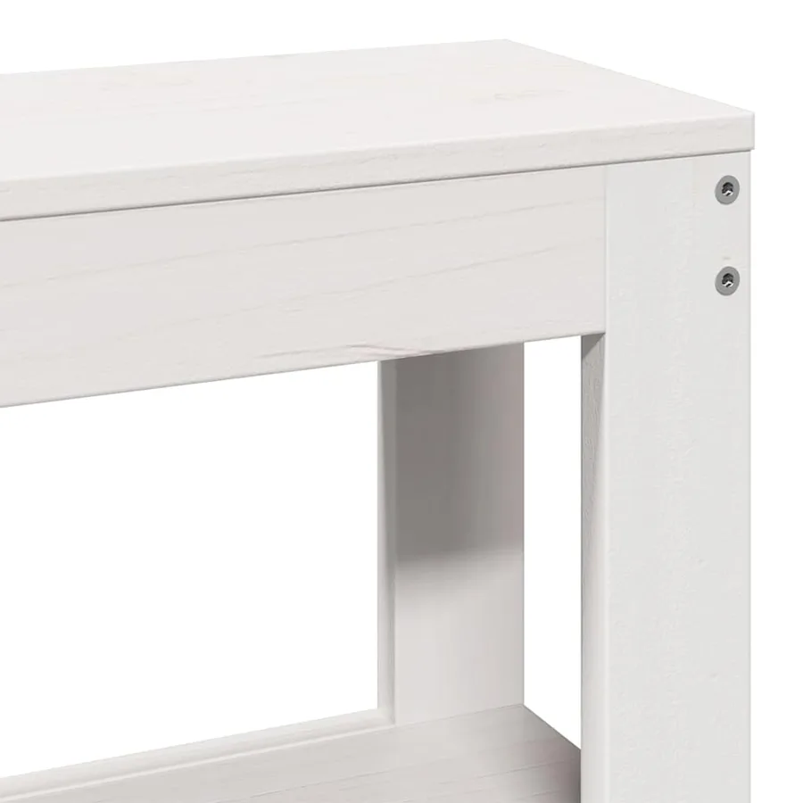 Cadre de lit avec tête de lit sans matelas blanc 90x200 cm - 10