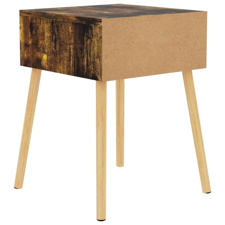 Tables de chevet 2 pcs Chêne fumé 40x40x56 cm Bois d'ingénierie - 5
