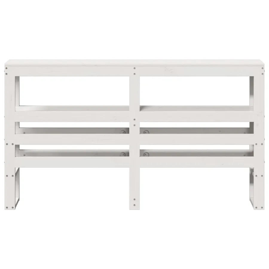 Tête de lit avec étagères blanc 120 cm bois massif de pin - 3