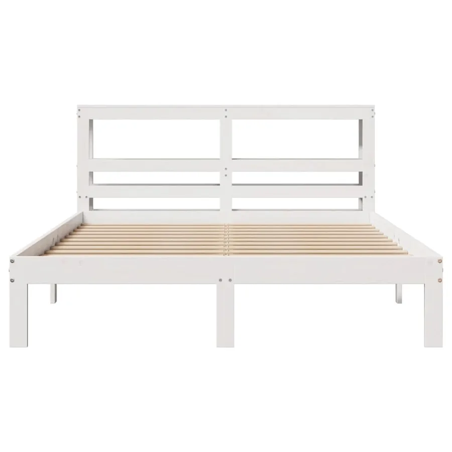 Cadre de lit avec tête de lit sans matelas blanc 120x190 cm - 4