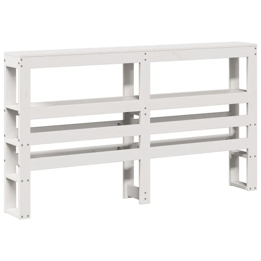 Cadre de lit avec tête de lit sans matelas blanc 120x190 cm - 8