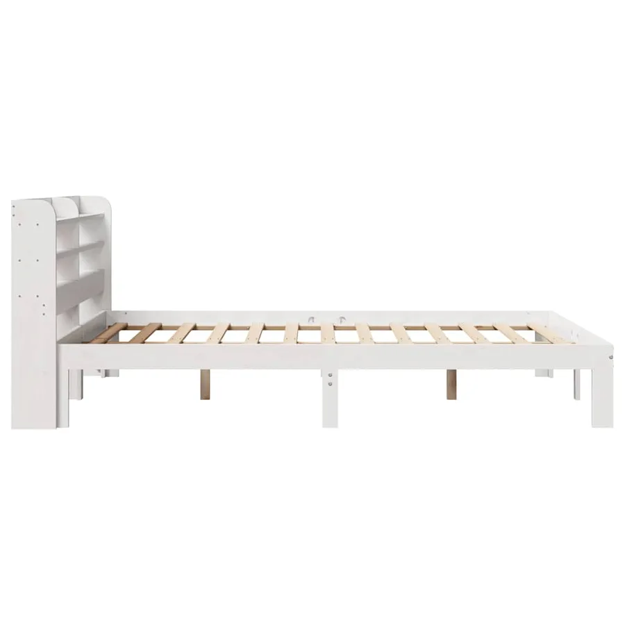 Cadre de lit avec tête de lit sans matelas blanc 150x200 cm - 5