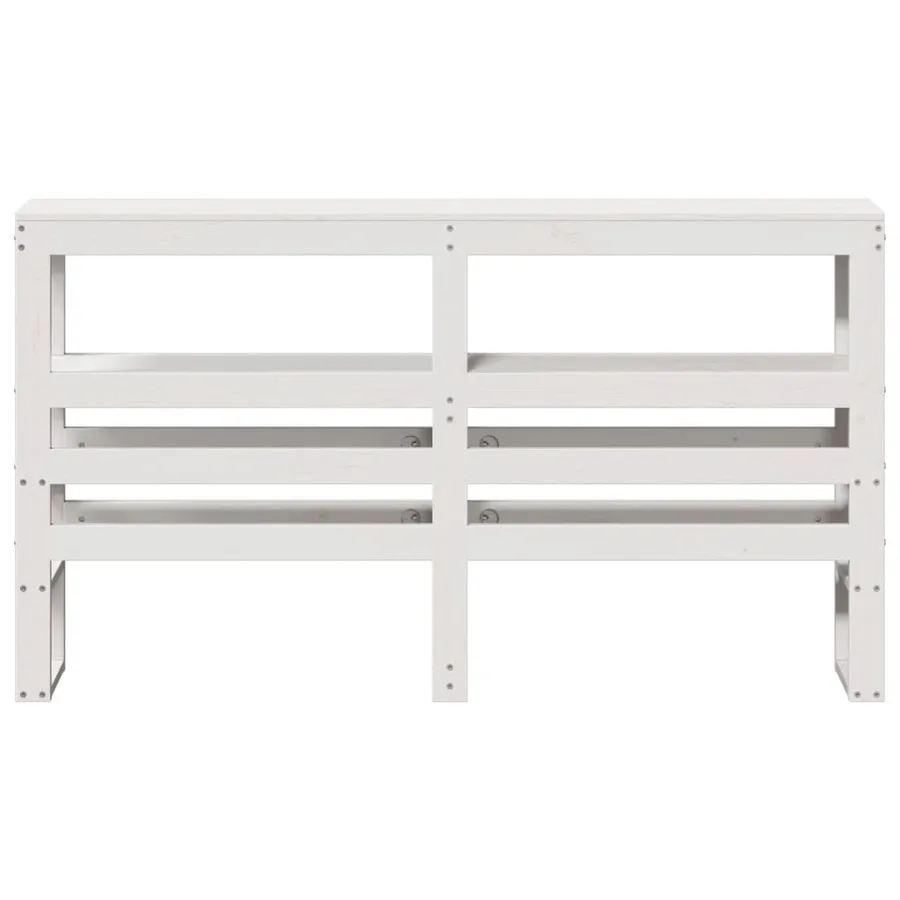 Tête de lit avec étagères blanc 140 cm bois massif de pin - 3