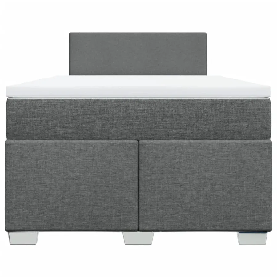 Sommier à lattes de lit avec matelas Gris foncé 120x200cm Tissu - 4