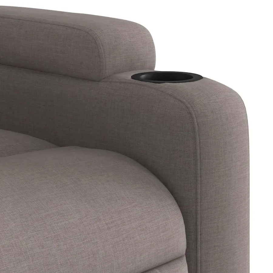 Fauteuil inclinable électrique taupe tissu - 12
