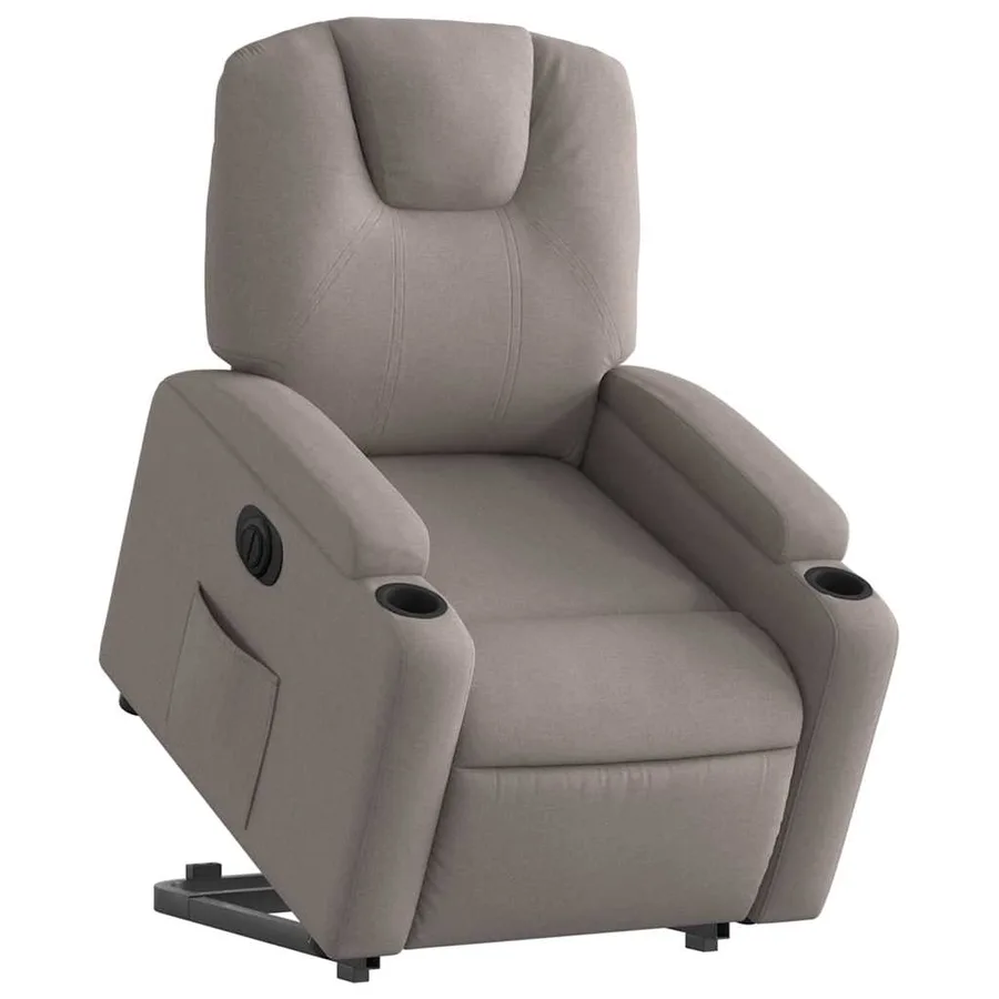 Fauteuil inclinable électrique taupe tissu - 3